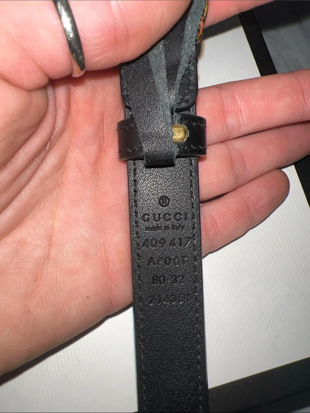 Gucci Black Leather Belt with Gold Double G Interlocking Buckle